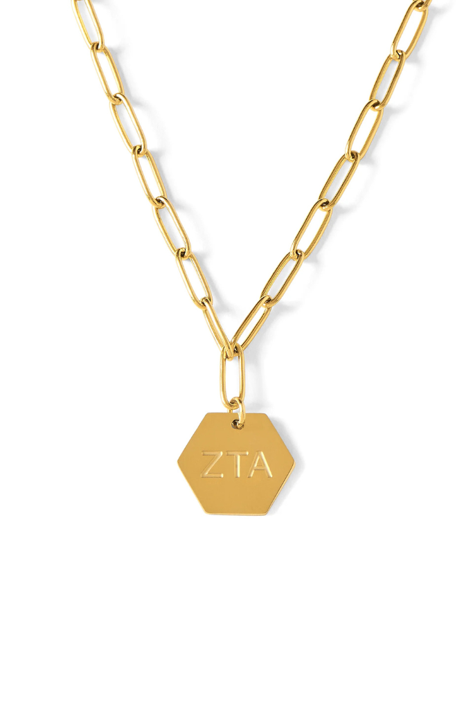 Sorority Paperclip Necklace - Zeta