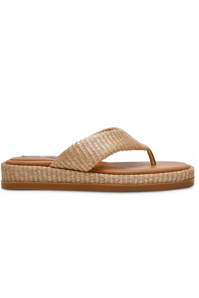 Steve Madden Bella Platform Sandal - Gold Raffia