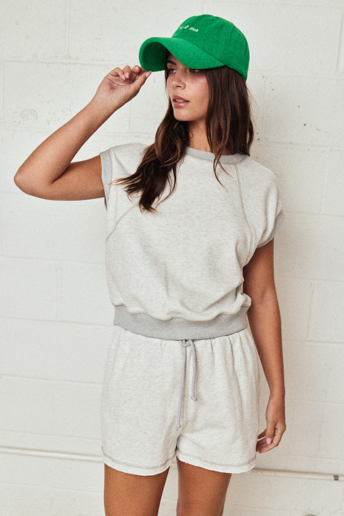 Small Talk Relaxed Top - Gray