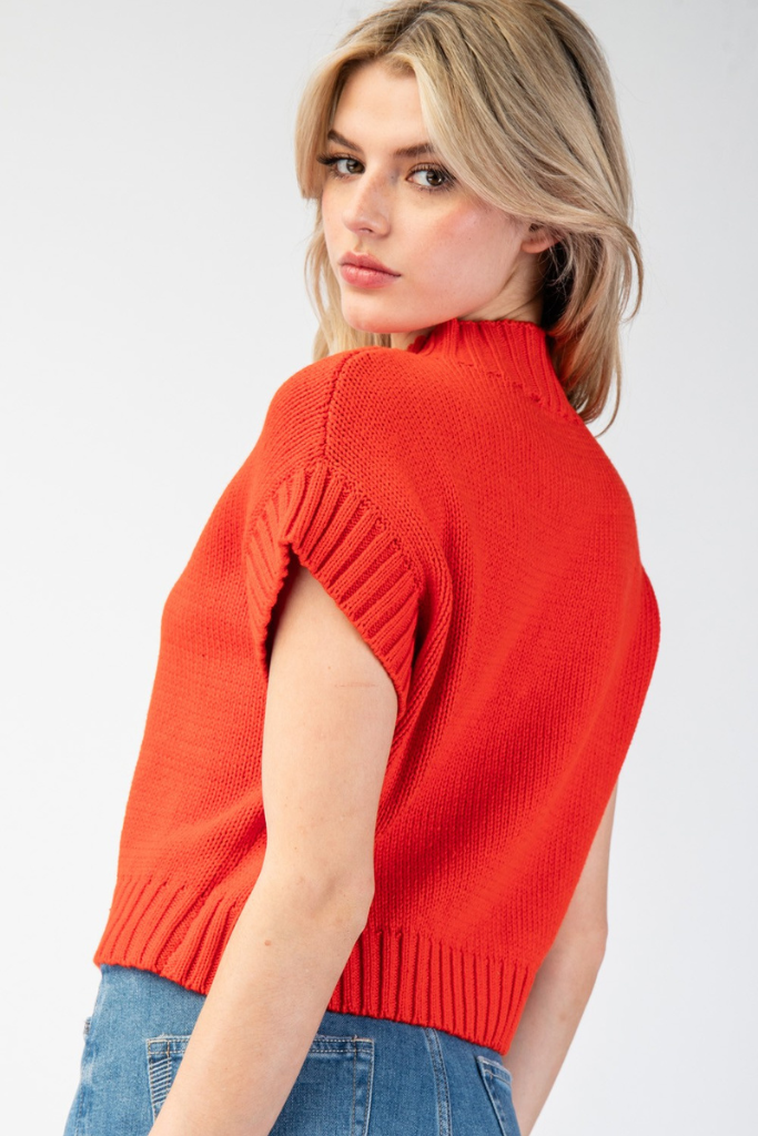 Lost In Time Sweater - Cherry Tomato
