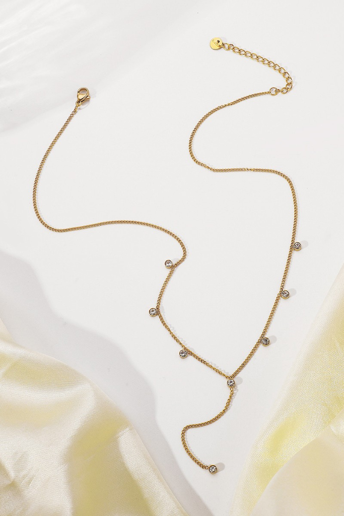 Belle Noire Y Necklace - Gold