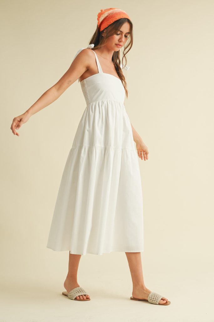 Last Time Midi Dress - White