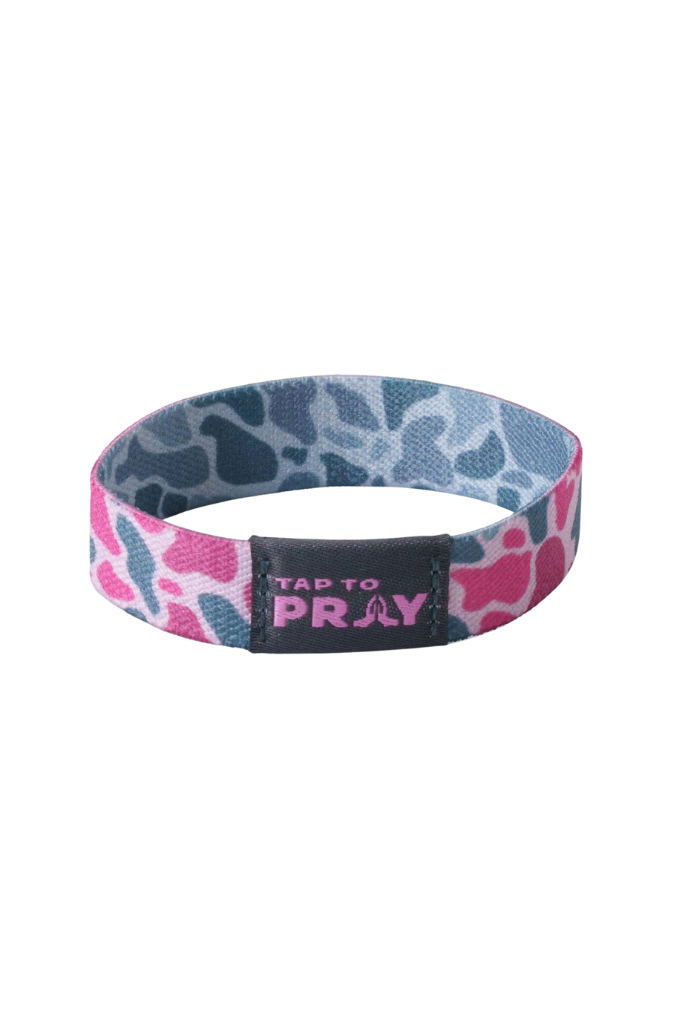 Tap To Pray™ Wristbands - River Rock Camo Pink & Ash
