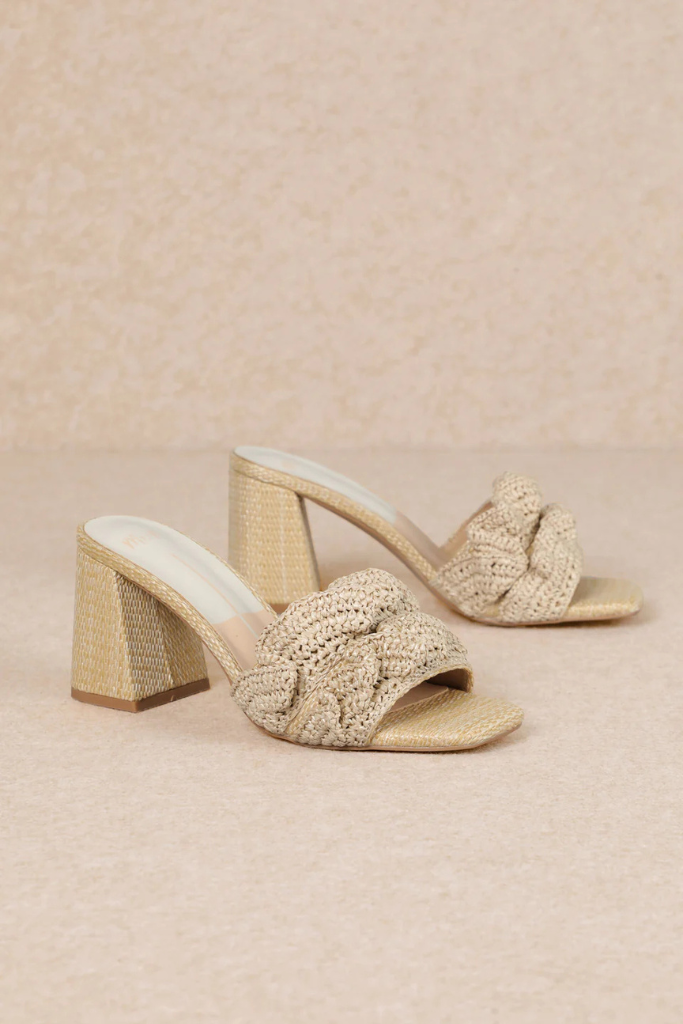 Kai Block Heel - Natural Raffia