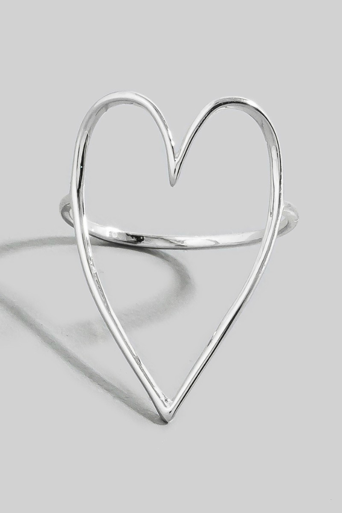 Open Heart Cut Out Ring -