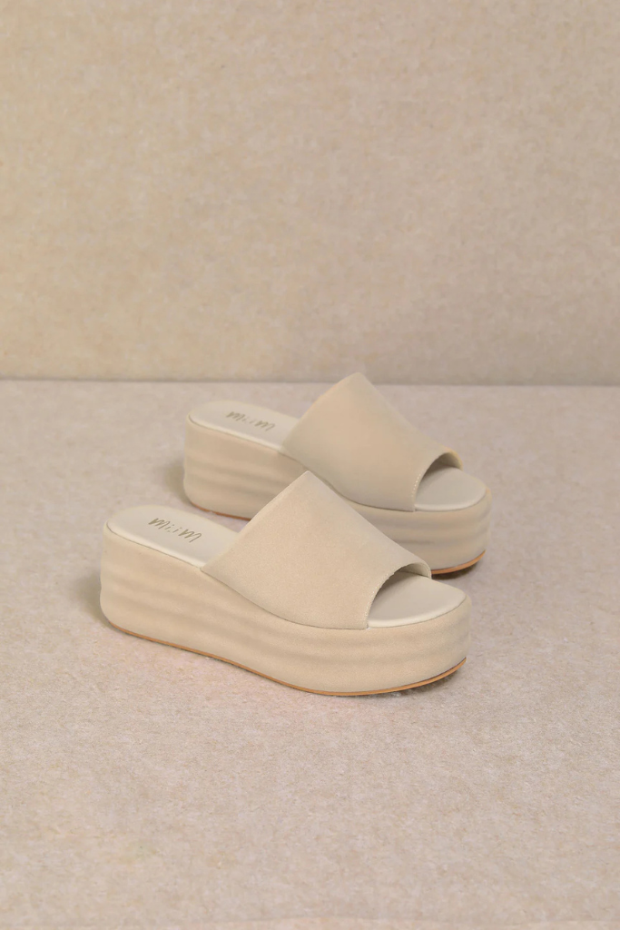 Harbor Platform Sandal - Beige
