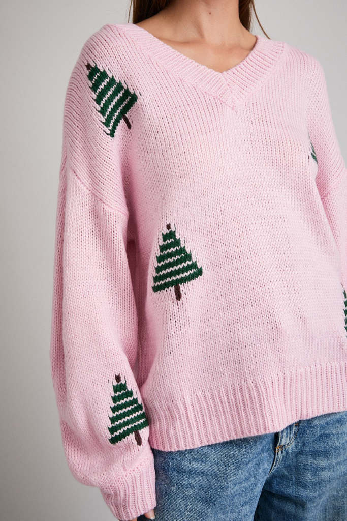 Simple Mood Christmas Sweater - Light Pink