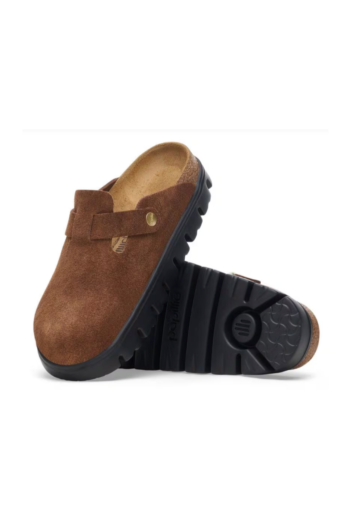 Birkenstock Boston Chunky Suede - Dark Tea