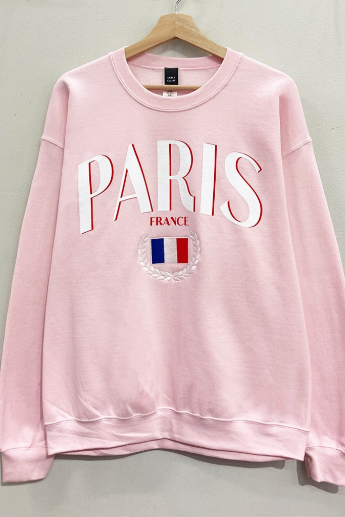 Paris Graphic Sweatshirt - Pink