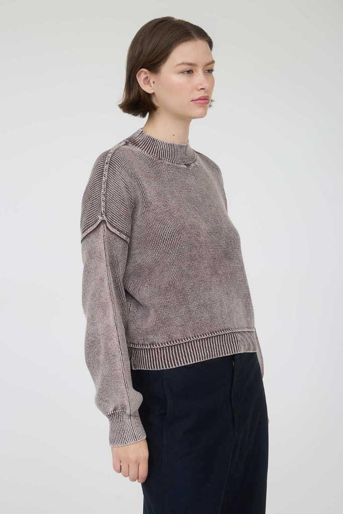 Start Again Knit Sweater - Dusty Purple
