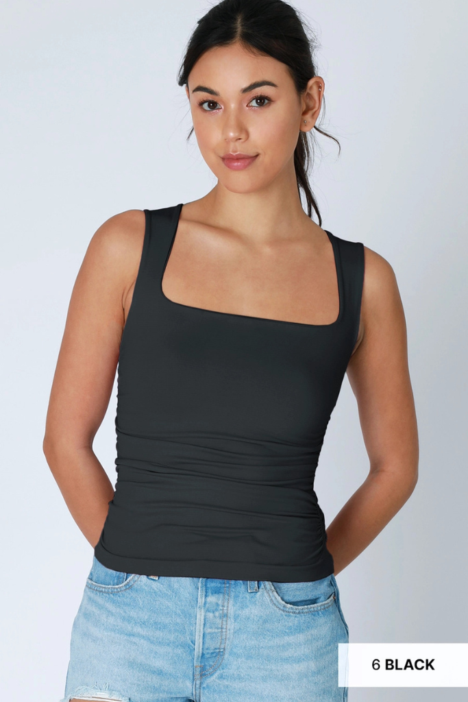 Call Back Clean Square Neck Tank -