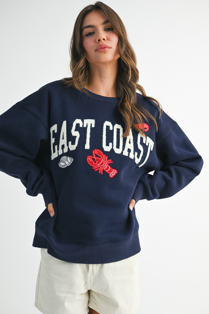 East Coast Graphic Sweatshirt - Navy