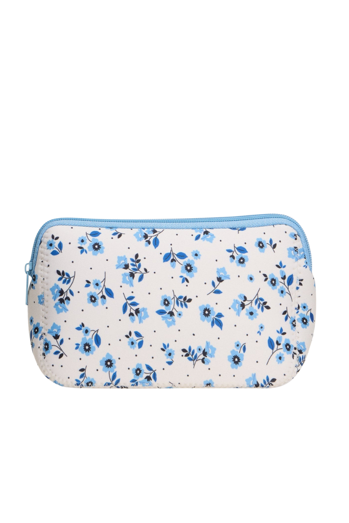 Irene Floral Pouch - Blue