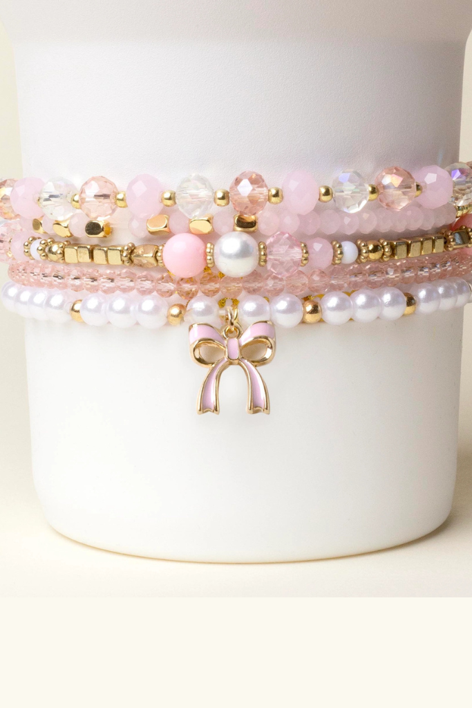 Tumblr Bracelet Stack - Coquette Charm