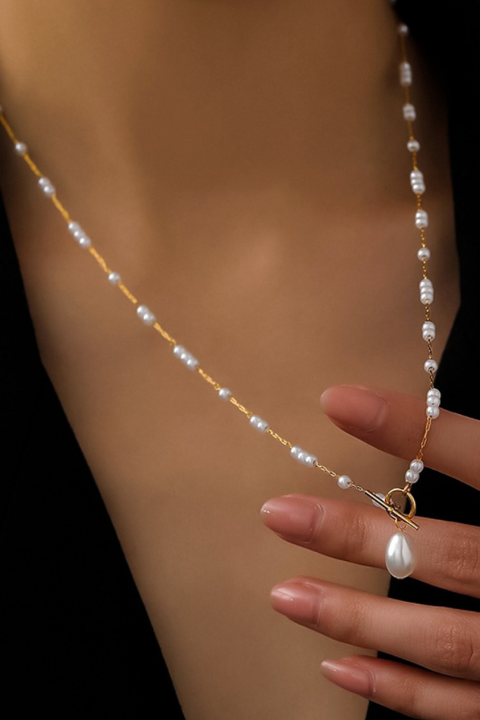 Lana Pearl Necklace - Gold