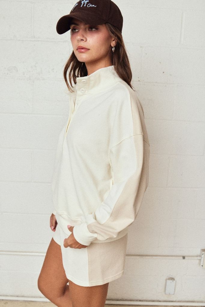 Chase Better Color Block Set - Off White/Taupe