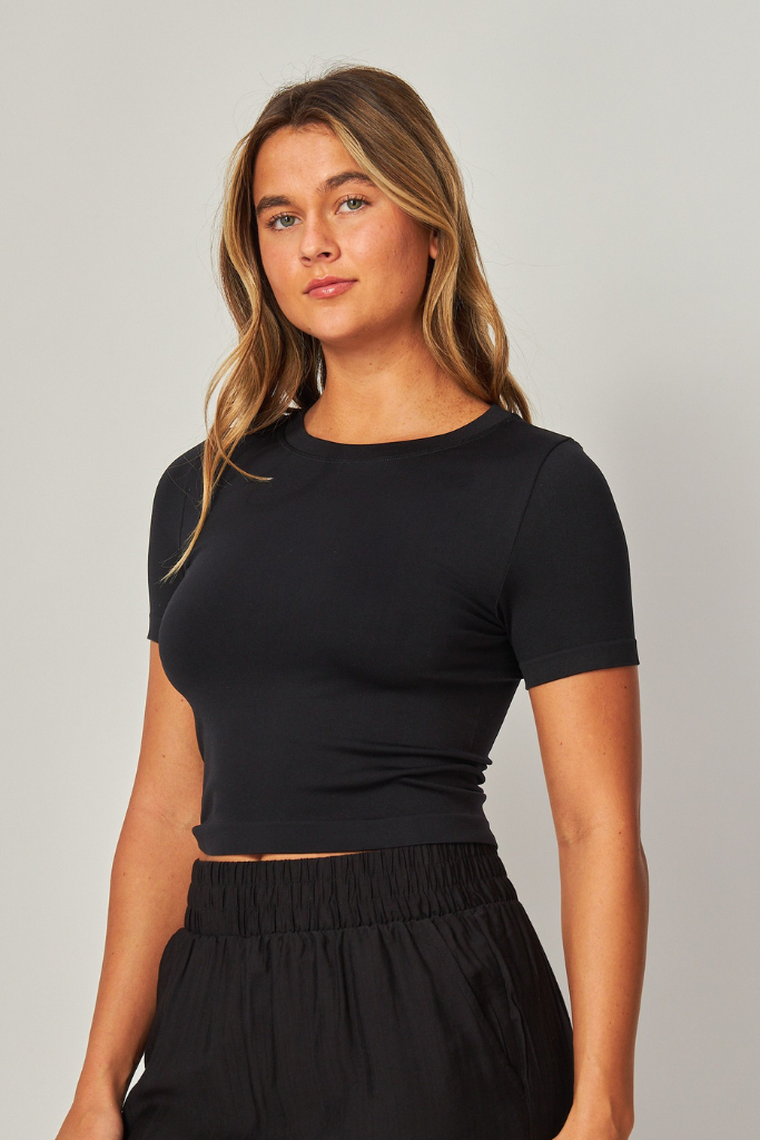 Cyrus Baby Tee - Black