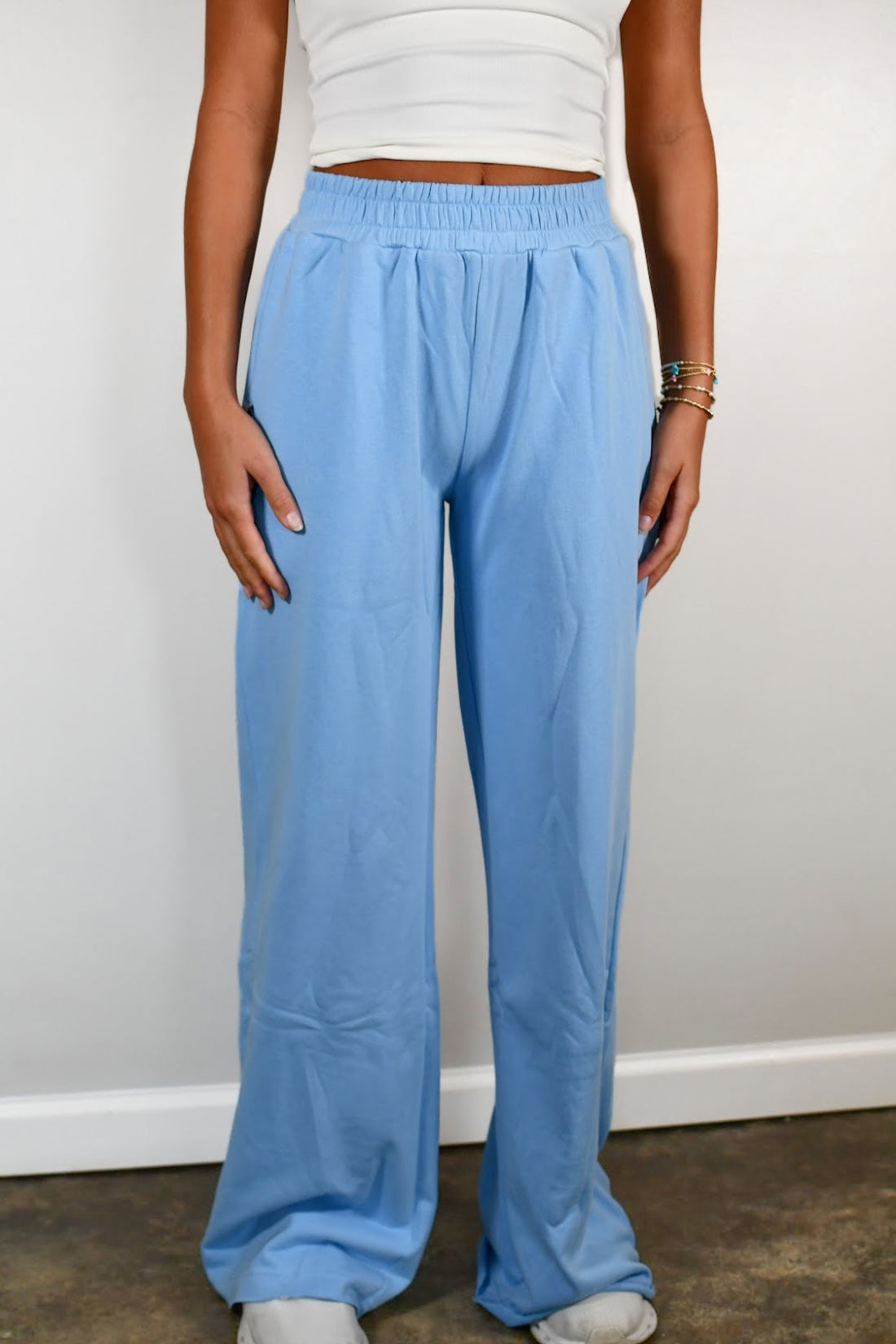 TooLooLah Baseline Straight Leg Joggers - Bright Blue