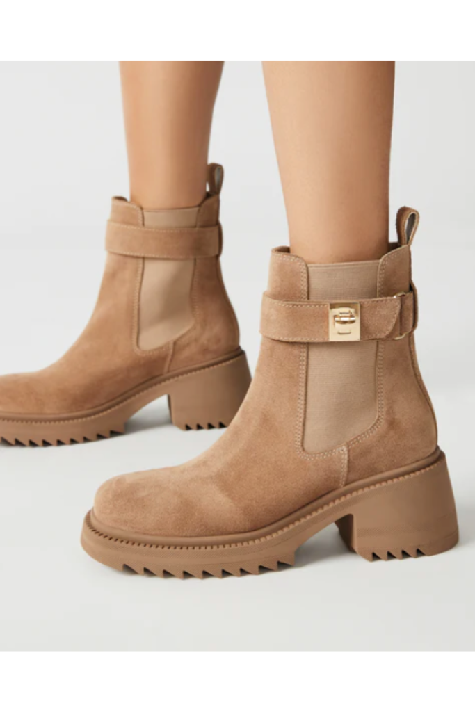 Steve Madden Gates Booties- Taupe Suede