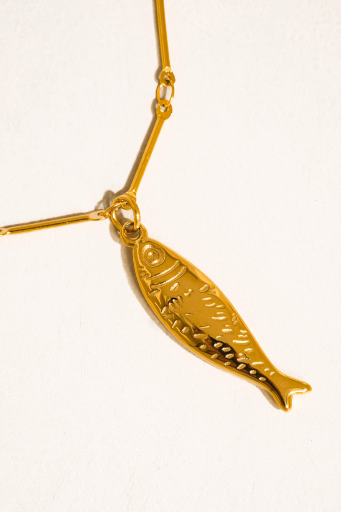 Good Catch Fish Necklace - Gold