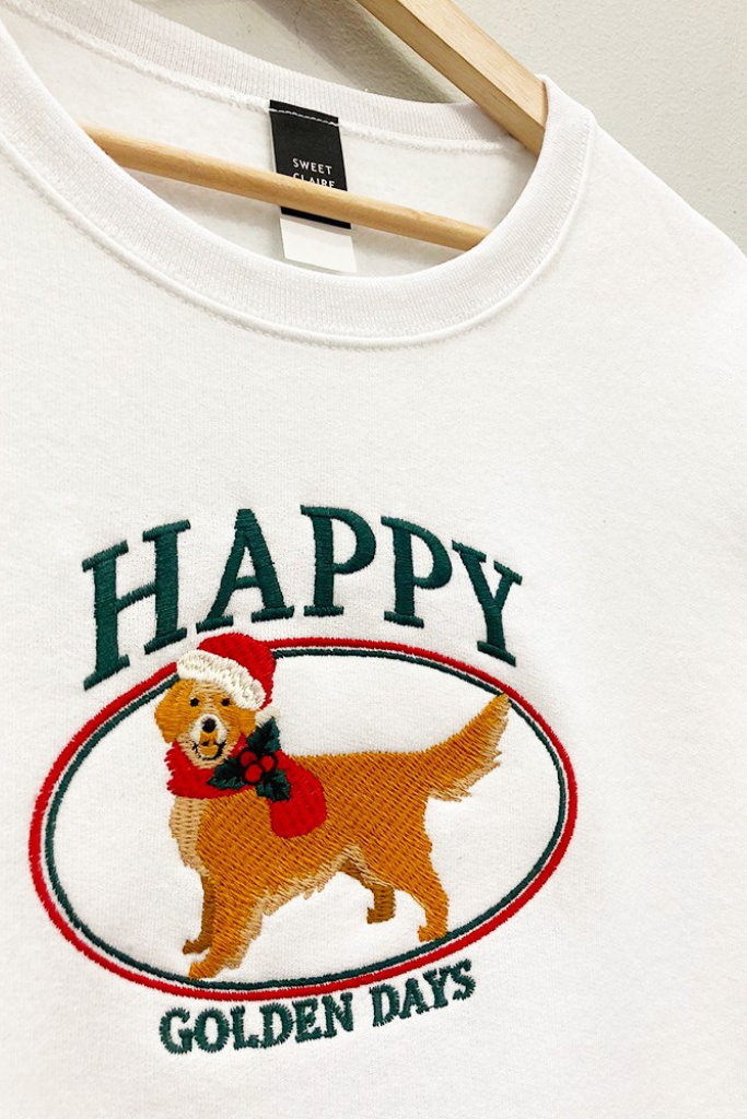 Happy Golden Days Sweatshirt - White