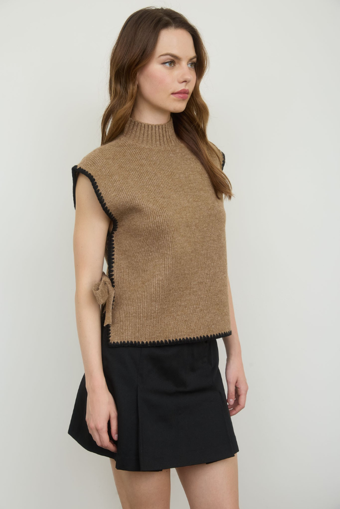 Scout Mock Neck Sweater -Mocha