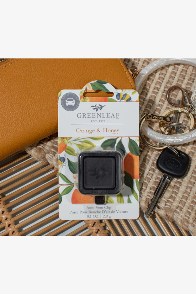 Greenleaf Auto Vent Clip- Orange And Honey