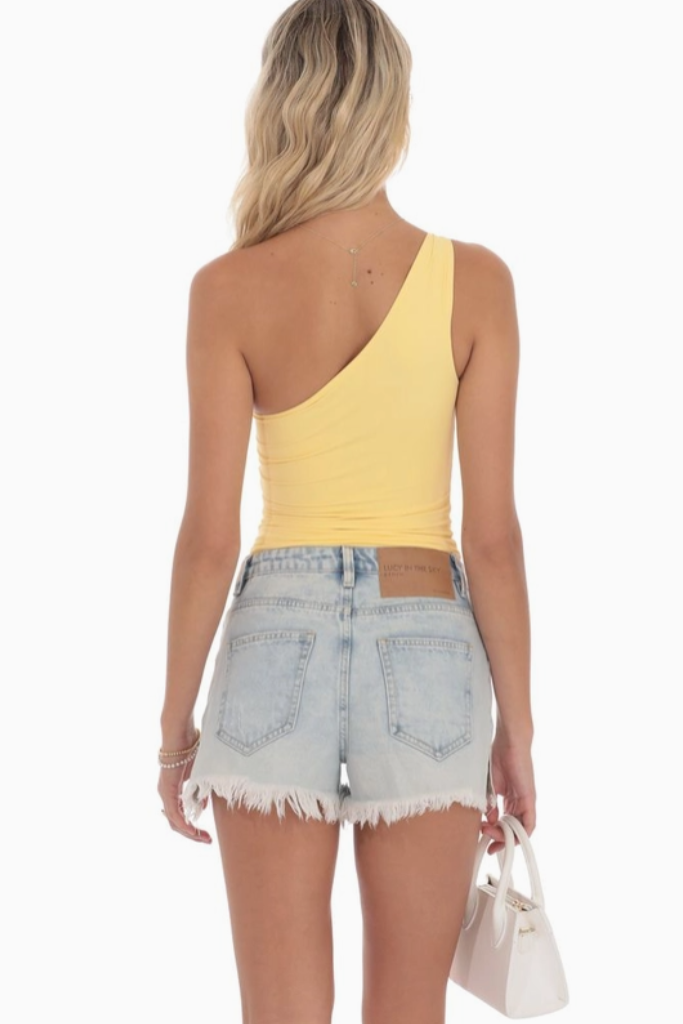Camila One Shoulder Top -Yellow