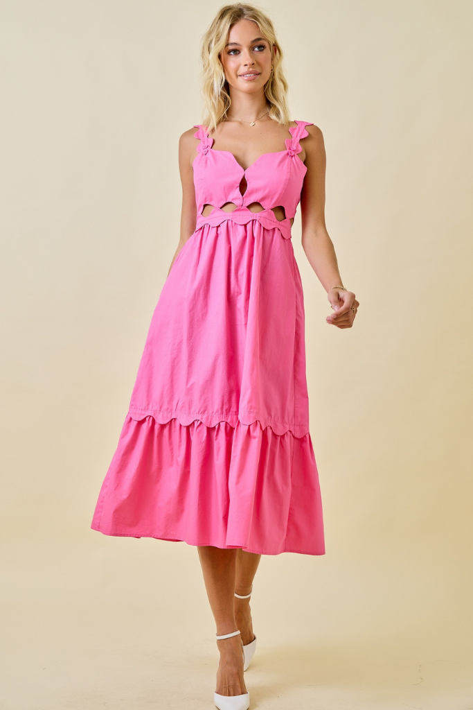 Need Plans Midi Dress - Pink