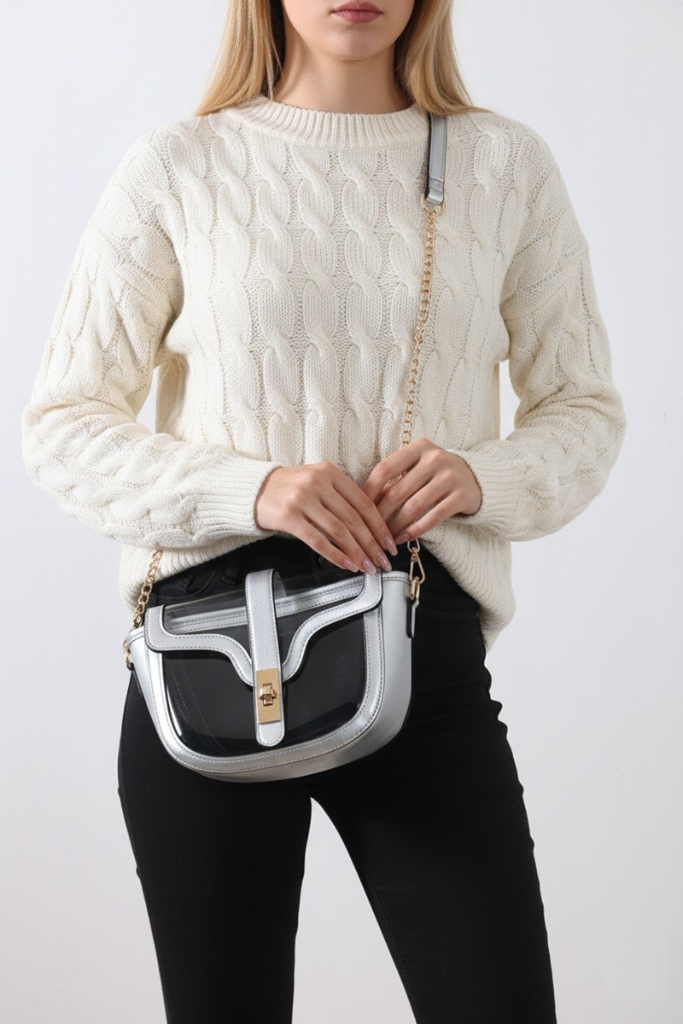 Front Row Clear Bag - Silver