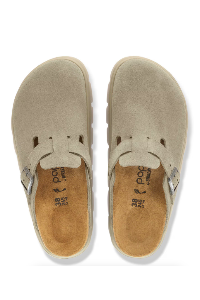 Birkenstock Chunky Suede Leather Boston - Taupe