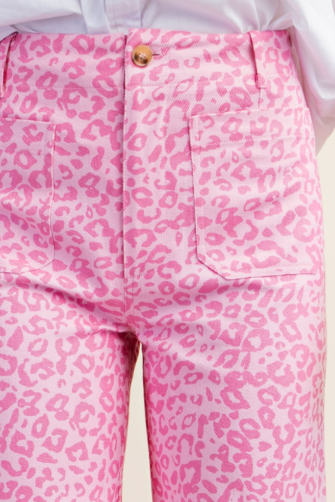 Ethie Leopard Pants - Pink