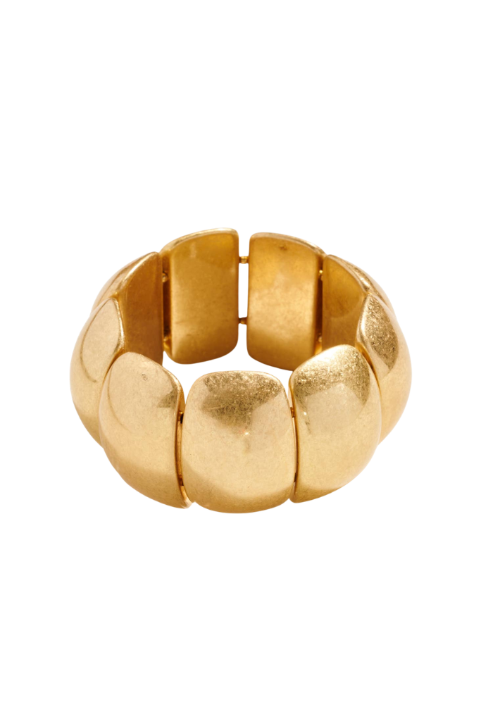 Say Less Domed Stretch Bracelet - Gold