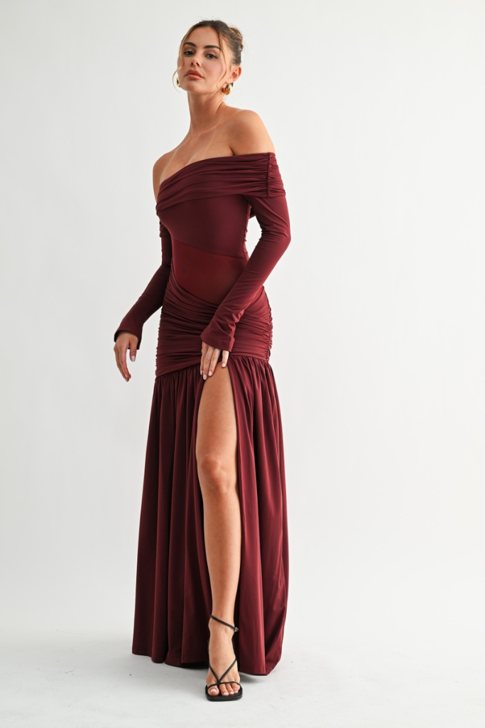 Phreya Enchanting Maxi Dress - Burgundy