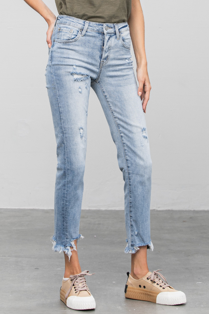 No Shame Straight Leg Jeans - Light Wash