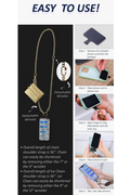 Clip & Go Chain w/Zippered Pouch- Black
