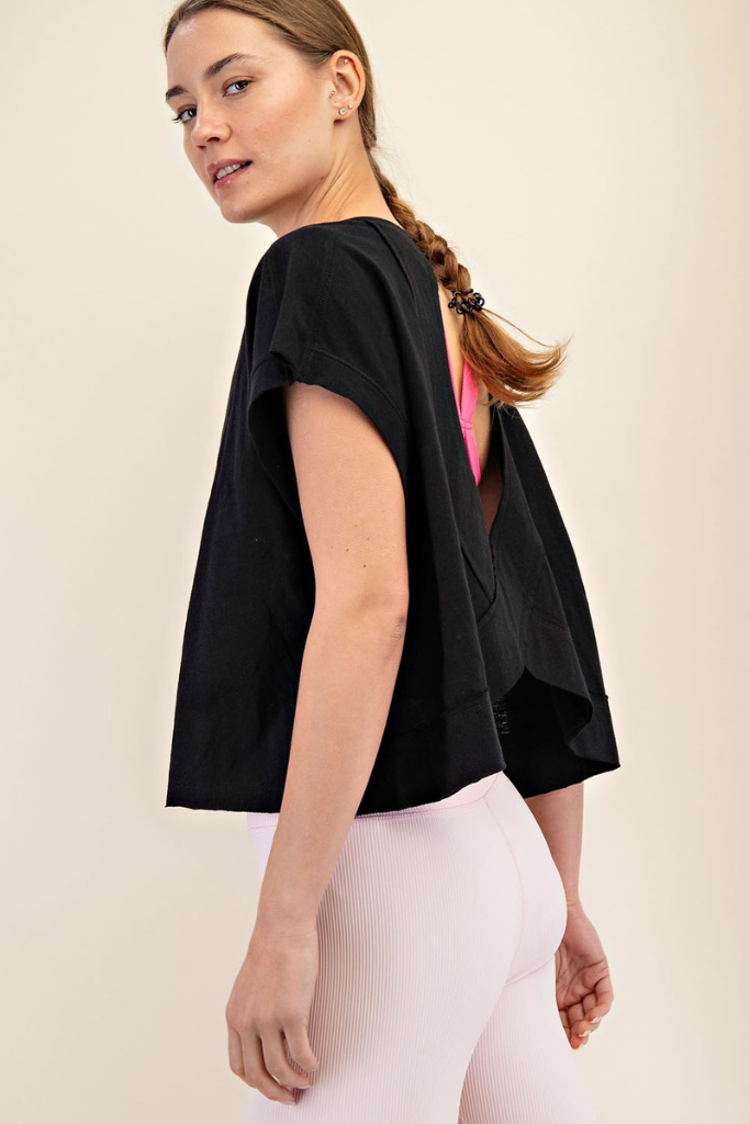 Risk Taker Crop Top - Black