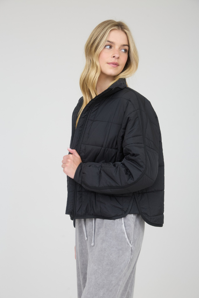 Urban Puff Quilted Jacket - Black