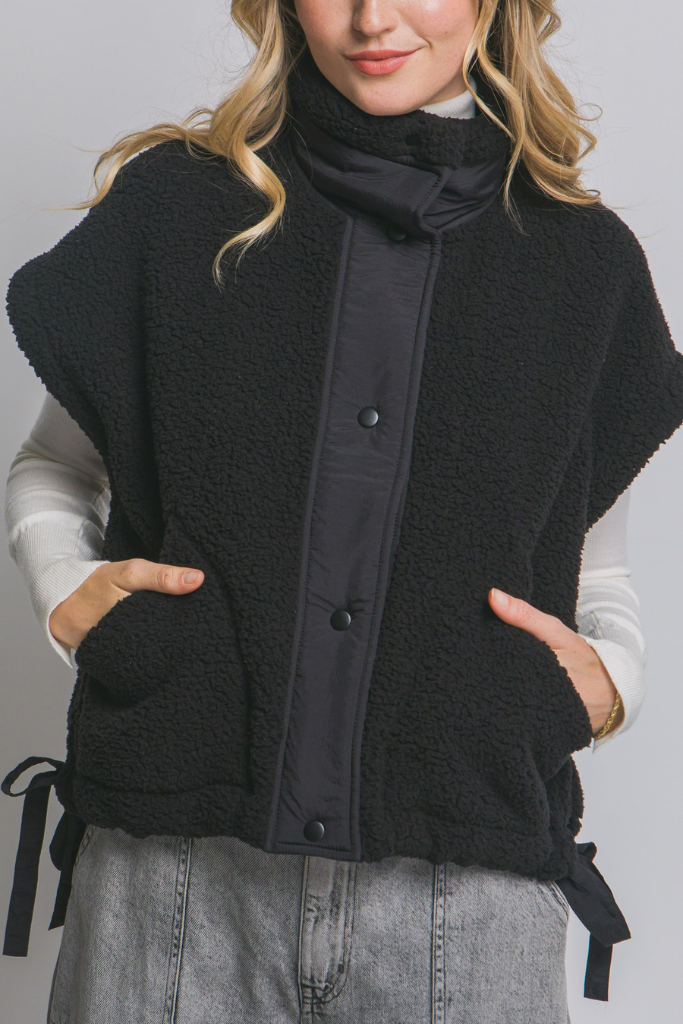 Crush Hour Teddy Vest - Black