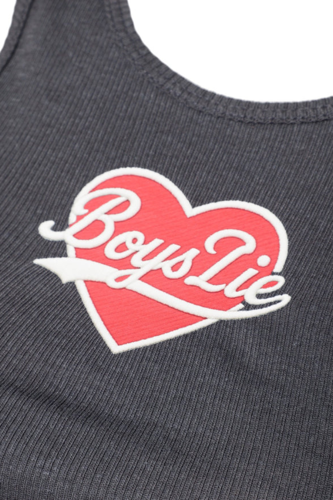 Boys Lie Signature Beegee Tank - Charcoal