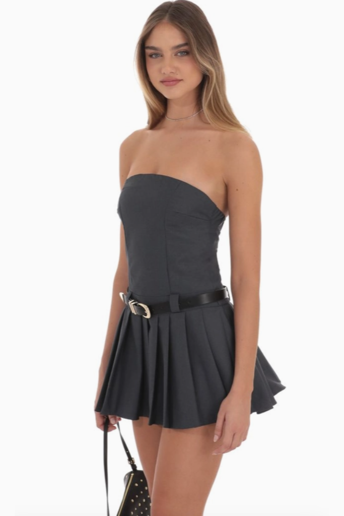 Small Town Mini Dress- Grey