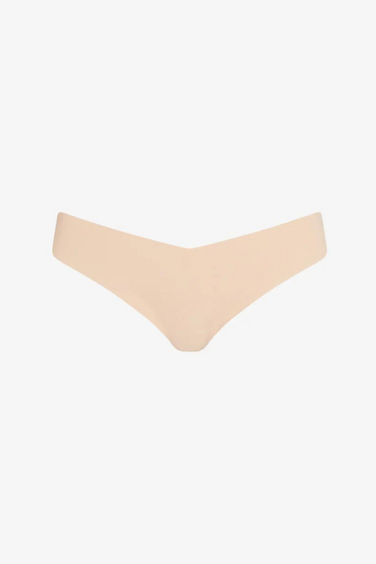 Commando Classic Solid Thong- Beige