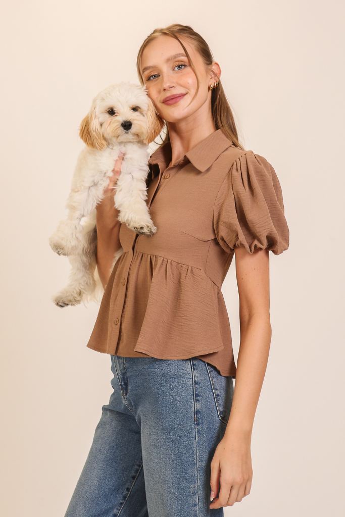 See You Blouse - Mocha