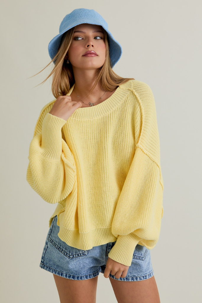 Devotion Knit Sweater -  Light Yellow