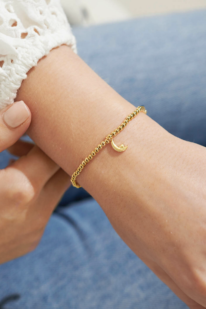 A Little &#039;Love You To The Moon And Back&#039; Bracelet- Gold