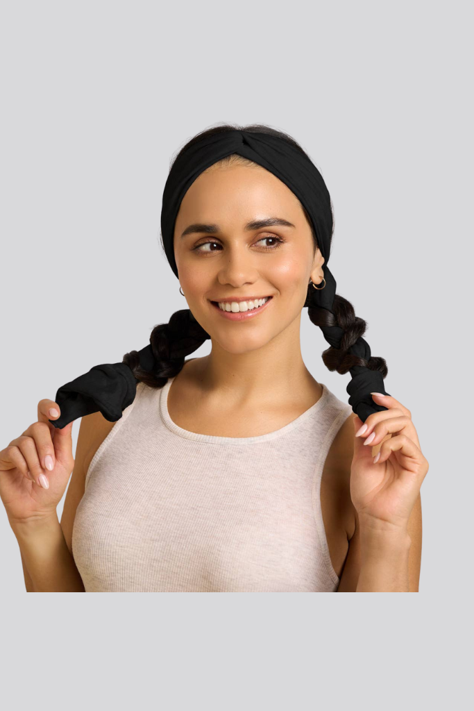 KITSCH Set & Flow Heatless Curling Headband - Black