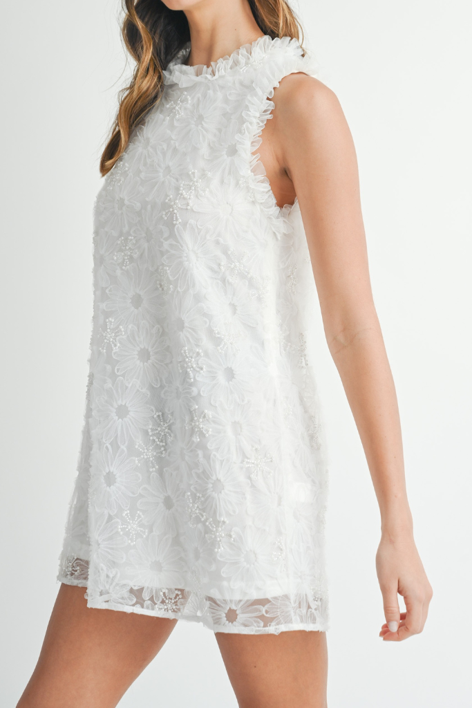 So Nice Floral Dress - White