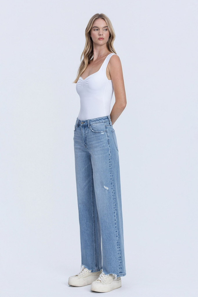 Allure Wide Leg Jeans - Light Wash