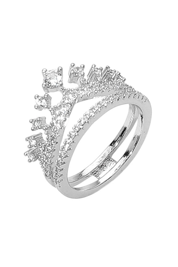 Lorrie Crown Ring - Silver