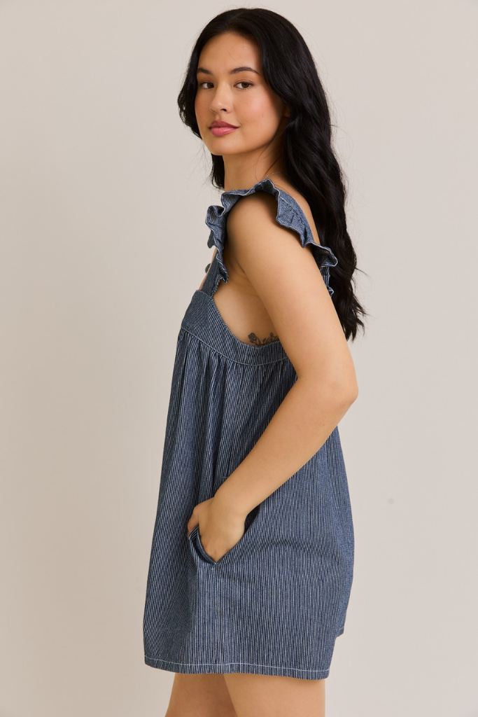 Wandering Ways Romper - Denim